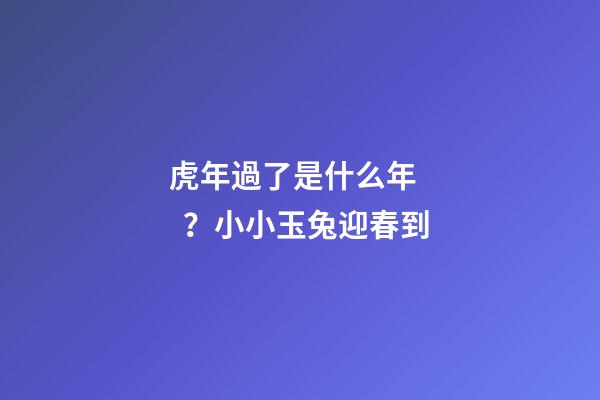 虎年過了是什么年？小小玉兔迎春到